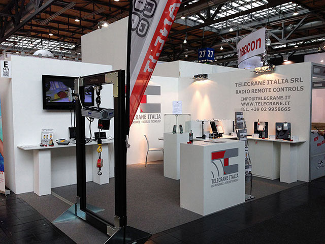 Lo stand Telecrane Italia al Cemat di Hannover, Maggio 2014